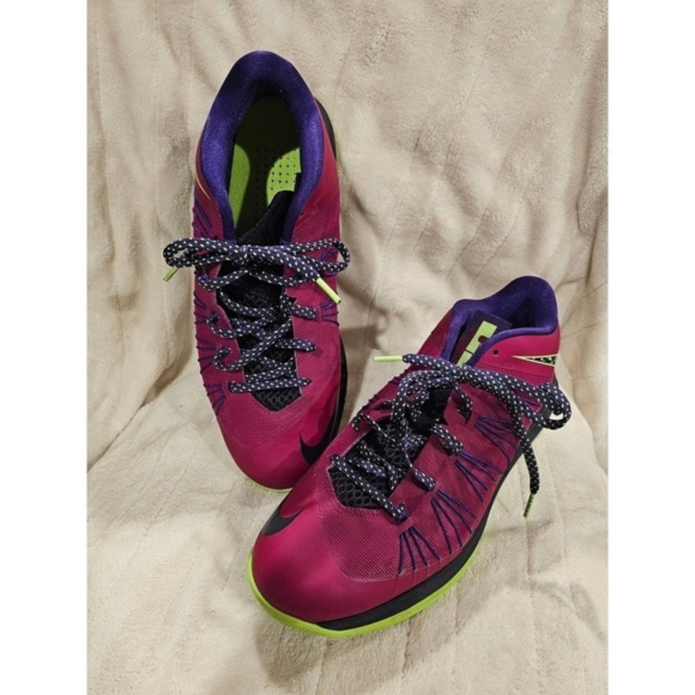 Nike Air Max LeBron X Low Raspberry Basketball Shoes Sneakers‎ Mens 11.5